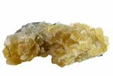 Lustrous Yellow Calcite Crystal Cluster - Fluorescent! #163228-1